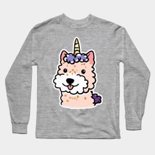 Unicorn Welsh Terrier Dog Owner Retro Kids Kids Funny Dog Long Sleeve T-Shirt